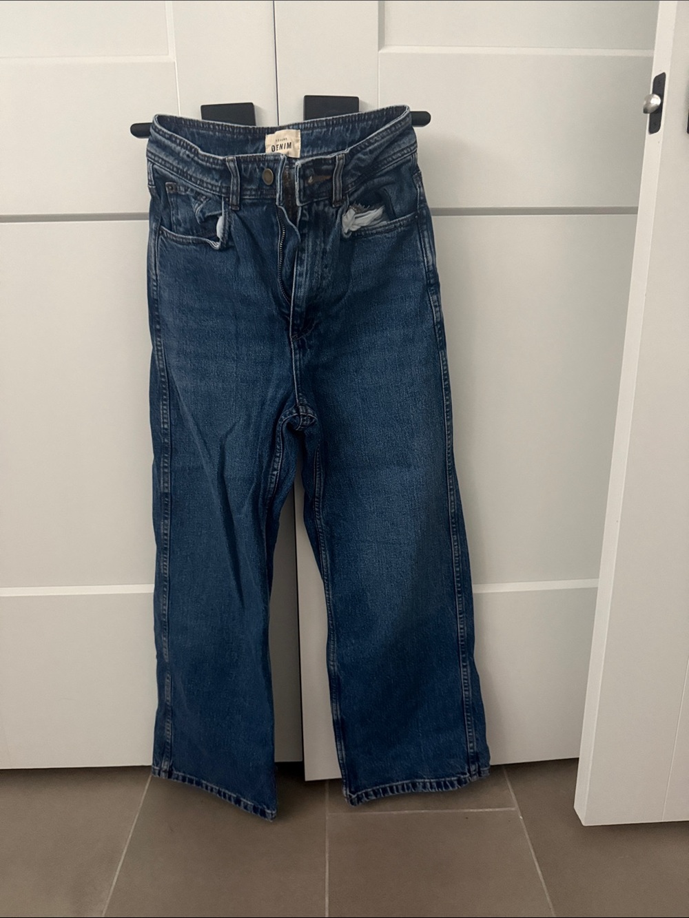 Sezane Straight-Leg Blue Women's Jeans